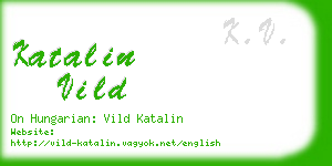 katalin vild business card